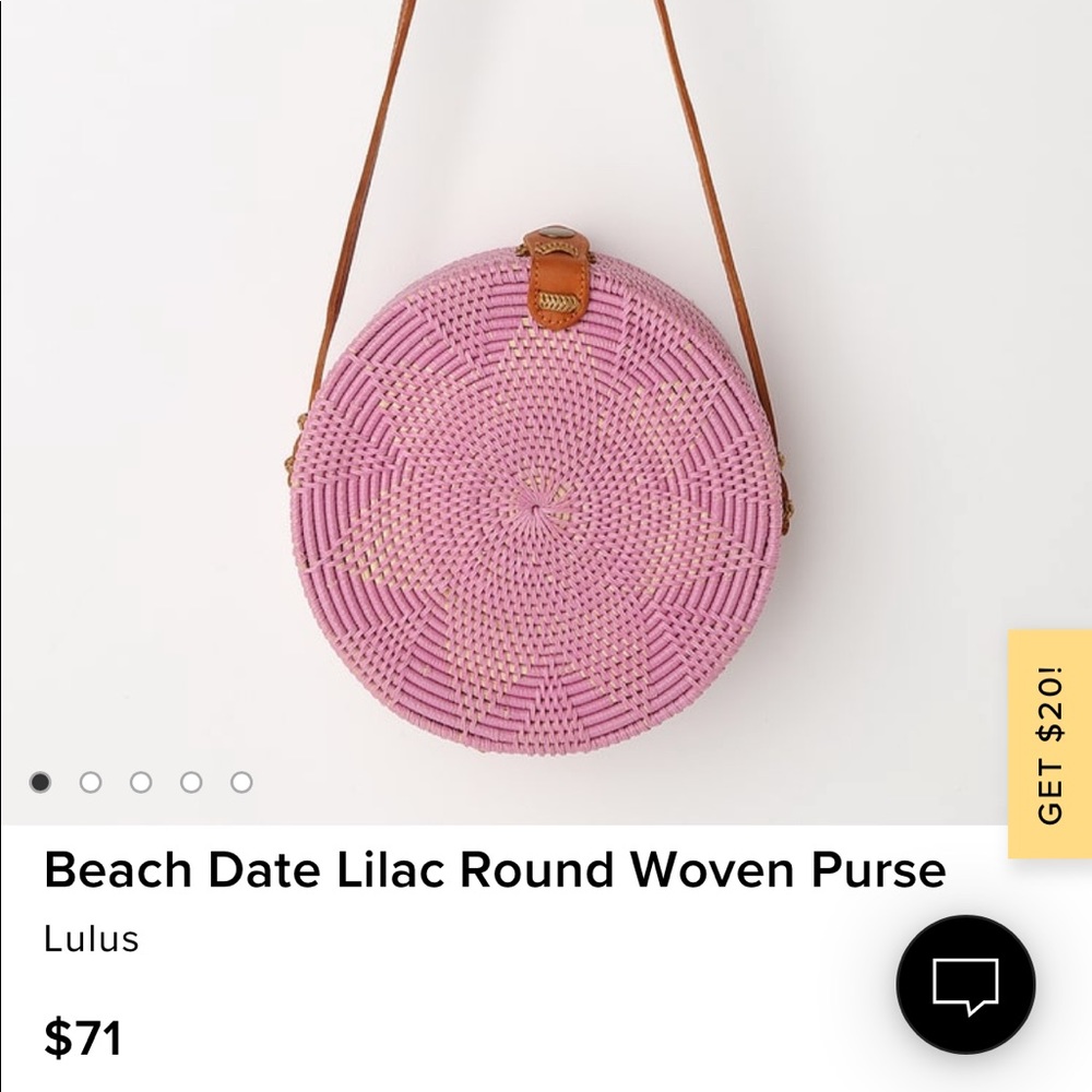 Lulus lilac woven purse